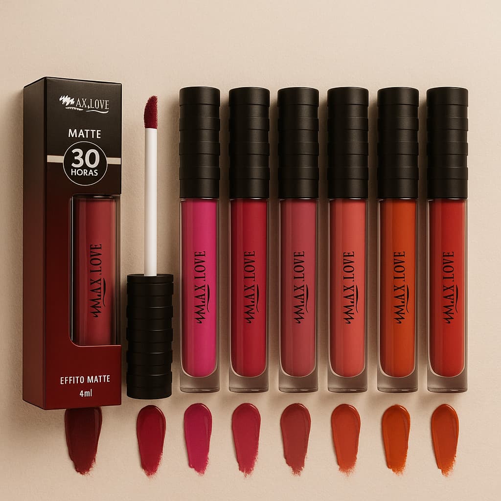 Imagem do produto Batom Líquido Matte 30 HORAS Max Love 4ml - Diversas Cores