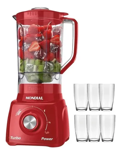 Imagem do produto Liquidificador Mondial L99-fr Turbo Power Vermelho - Vermelho