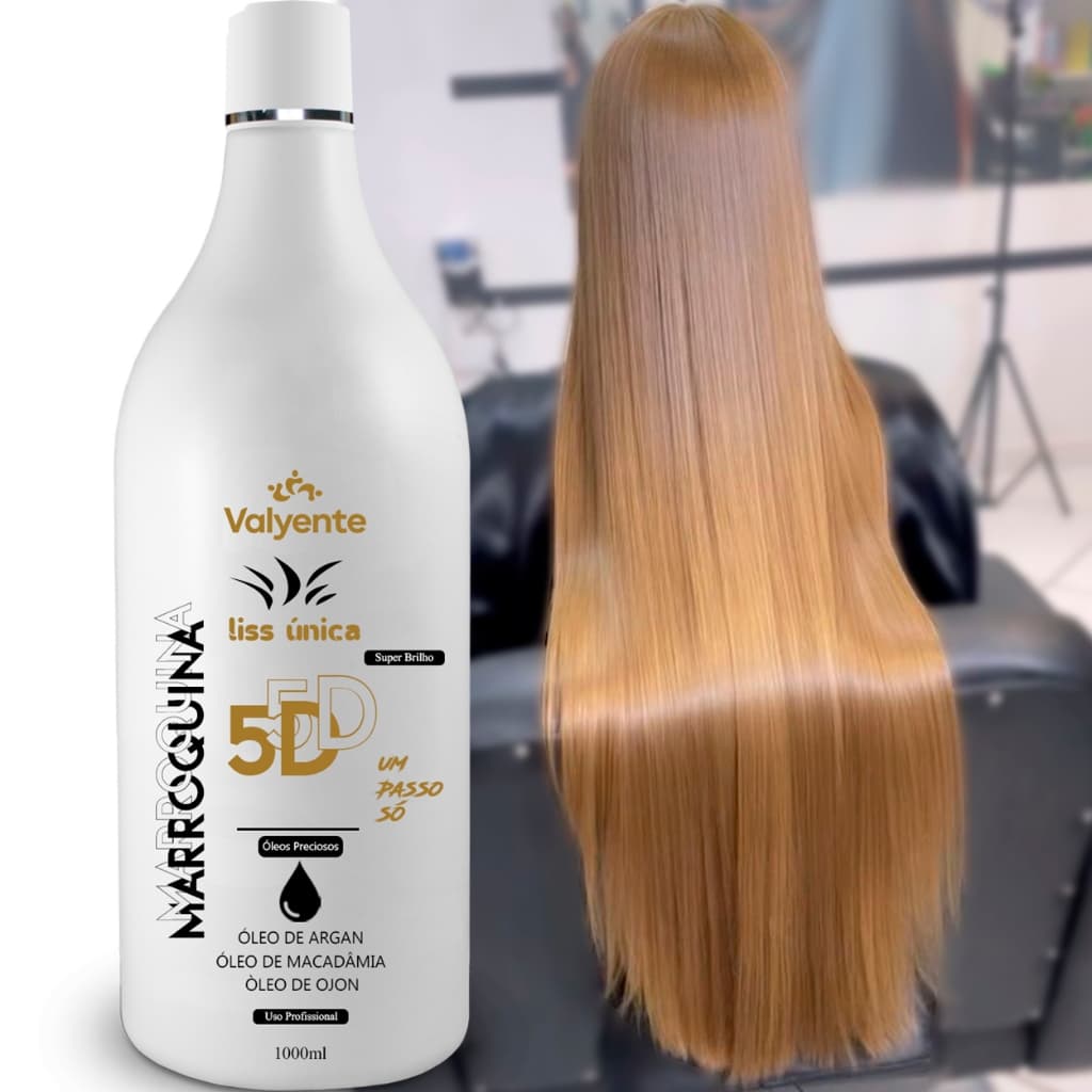 Imagem do produto Marroquina Liss única Valyente: Profissional 1000ml | Liso Absurdo Alisa 100% Óleo De Argan
